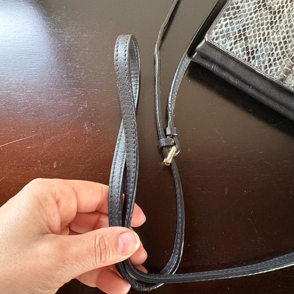MCM Snakeskin & Leather Crossbody Bag, can be worn as clutch or shoulder bag - Picture 13 of 15